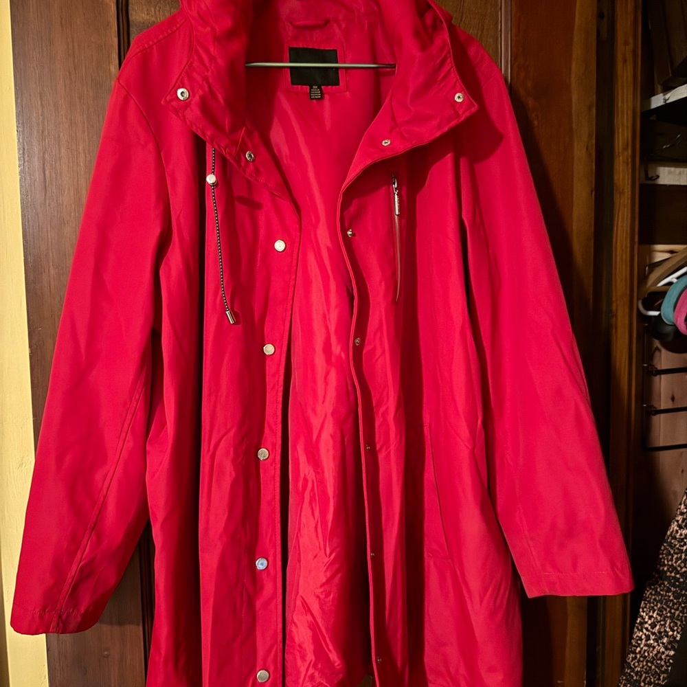 Weatherproof Women's Vibrant Red Rain Jacket